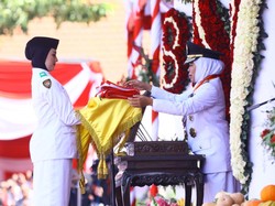 HUT Ke-78 RI, Khofifah Bangun Optimisme Jatim Menuju Indonesia Emas 2045