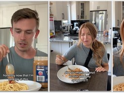 Suami Masak Spaghetti Selai Stroberi dan Kacang, Sang Istri Terharu!