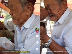 Salut! Kakek 100 Tahun Ini Masih Semangat Jualan Lumpia Basah