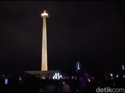 Naskah Proklamasi Dibacakan dalam Video Mapping di Monas, Warga Merinding