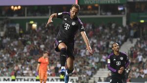 Aksi Harry Kane Bikin Gol dan Assist di Debut Bundesliga