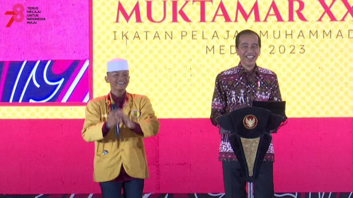 Jokowi buka Muktamar IPM (dok. YouTube Setpres)