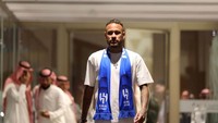 Neymar tiba di Riyadh, Arab Saudi, Jumat, 18 Agustus 2023. 