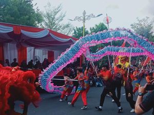 Sendratari Ramayana dan Barongsai Pukau Karnaval Budaya Klaten 2023