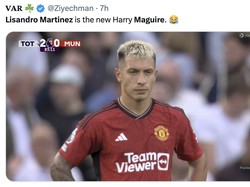 Fans terutama menyamakan Lisandro Martinez dengan bek MU lainnya, Harry Maguire. (Foto: Twitter)