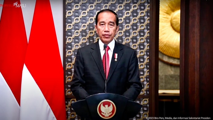 Presiden Jokowi resmi membuka kegiatan ASEAN Ministerial Meeting On Transnational Crime (AMMTC) ke-17 di Hotel Meruorah, Labuan Bajo, Nusa Tenggara Timur (NTT). (Youtube Divhubinter Polri)