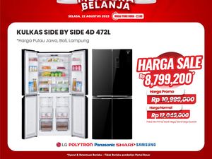 Kulkas Dua Pintu Diskon hingga Rp 3 Jutaan di Transmart Full Day Sale