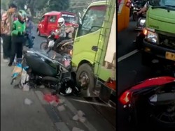 Motor Lawan Arus Bikin Celaka: Kepung YouTuber - Ditabrak Truk tapi Kabur