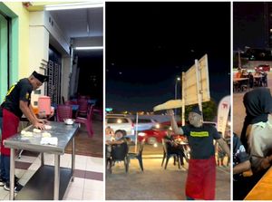 Kocak! Penjual Gagal Atraksi, Berakhir Bayi Kejatuhan Adonan Roti Canai