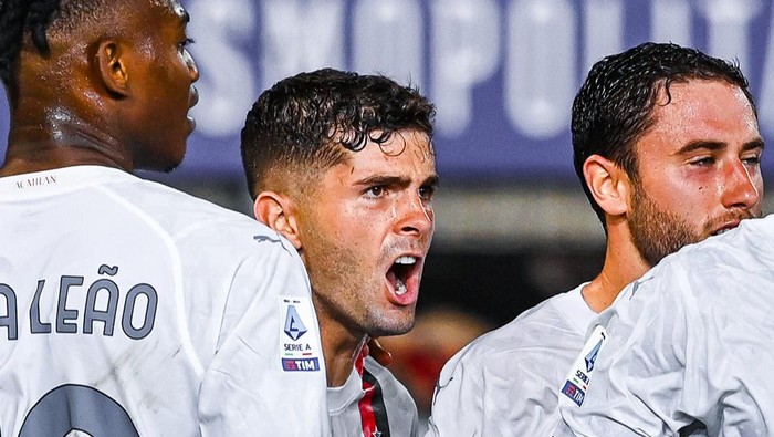 Christian Pulisic membuat debut sip di laga resmi AC Milan
