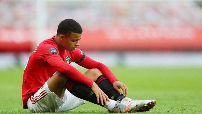 FILE PHOTO: Soccer Football - Premier League - Manchester United v West Ham United - Old Trafford, Manchester, Britain - July 22, 2020 Manchester Uniteds Mason Greenwood looks dejected after the match, as play resumes behind closed doors following the outbreak of the coronavirus disease (COVID-19) Pool via REUTERS/Catherine Ivill/File Photo EDITORIAL USE ONLY. No use with unauthorized audio, video, data, fixture lists, club/league logos or live services. Online in-match use limited to 75 images, no video emulation. No use in betting, games or single club/league/player publications.  Please contact your account representative for further details.