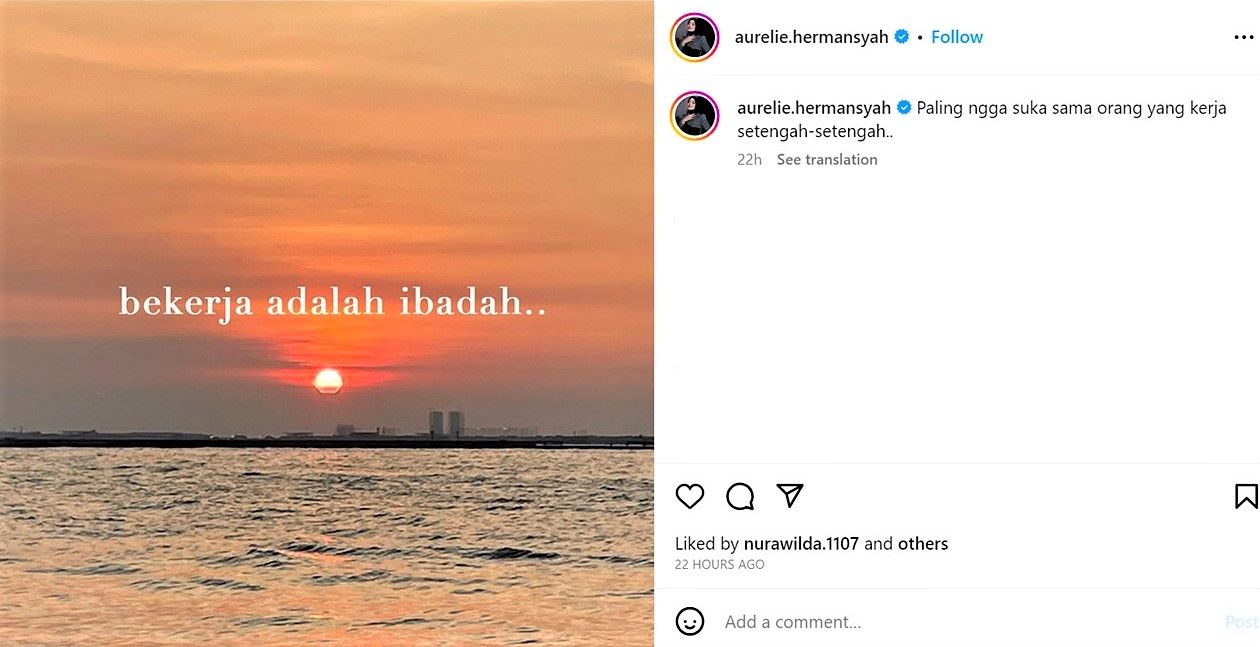 Unggahan Aurel Hermansyah