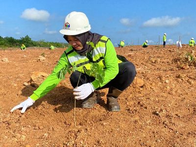 Aksi Tanam 1.530 Bibit Pohon di Area Reklamasi Banyuasin