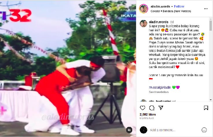 Arya Saloka dan Amanda Manopo lomba 17-an