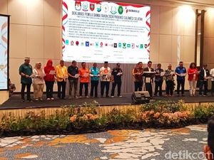 18 Partai Politik Peserta Pemilu 2024 di Sulsel Ikrarkan Deklarasi Damai