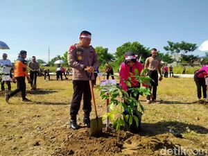 Polda Sulsel Tanam 41.086 Bibit Pohon demi Perbaiki Kualitas Udara