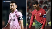 Seiring dengan keberhasilan Messi membawa Inter Miami juara Leagues Cup, komparasi dengan Ronaldo soal adu banyak piala pun memanaskan pembahasan. Foto: dok. Internet/Twitter