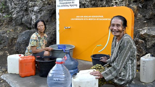 Senyum Warga Desa Gendayakan Wonogiri Kini Punya Saluran Air Bersih