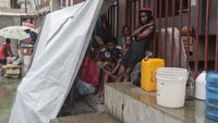 Derita Pengungsi Haiti Dihantam Badai Franklin