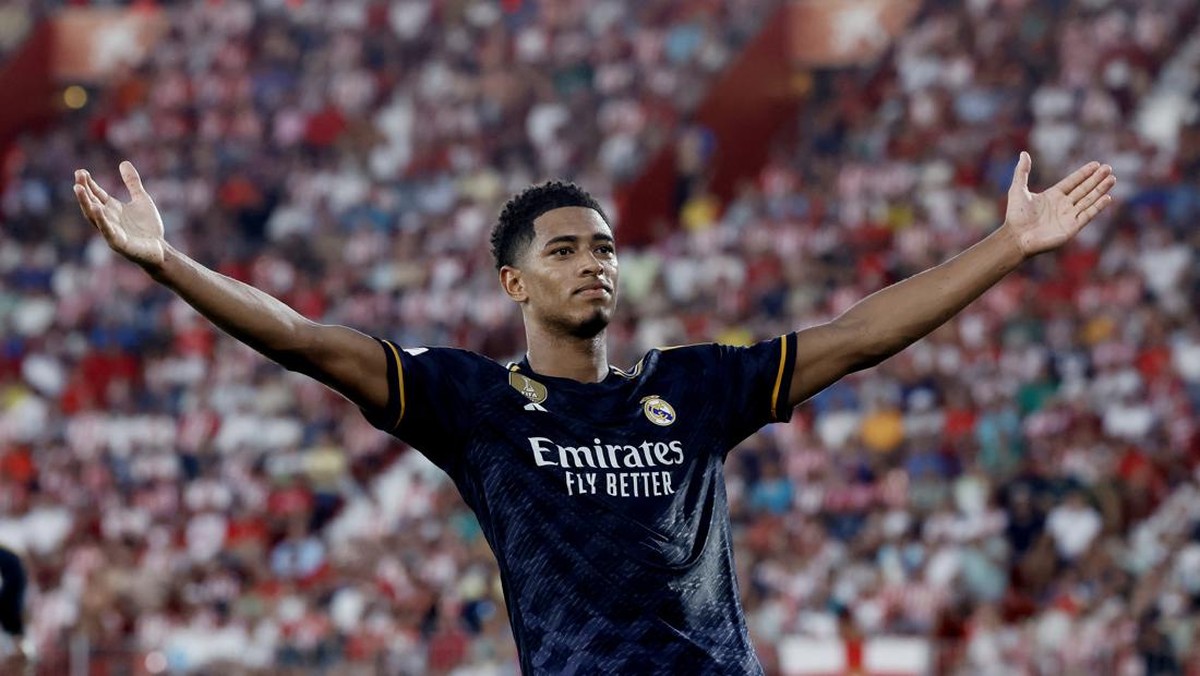 Gelandang Real Madrid Jude Bellingham terpilih sebagai Pemain Terbaik LaLiga bulan Agustus (Foto: REUTERS/JON NAZCA)