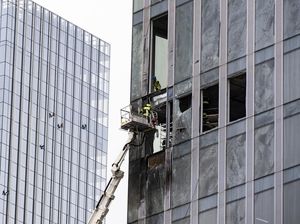 Penampakan Gedung di Kawasan Bisnis Moskow Rusak Dihantam Drone