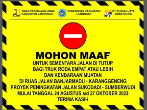 Catat, Jalan Pantura Paciran Lamongan Ditutup 2 Bulan