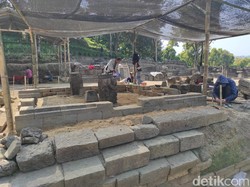 Arkeolog Mulai Cocokkan Komponen Candi Gambar Wetan di Blitar