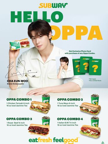 Cha Eunwoo sebagai brand ambassador Subway