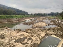 Air Citanduy Menyusut, Dasar Sungai Sampai Terlihat