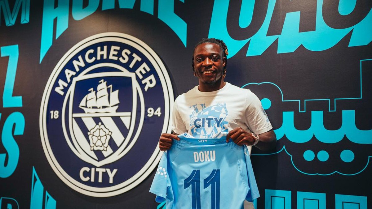 Jeremy Doku resmi digaet Manchester City (Twitter @ManCity)