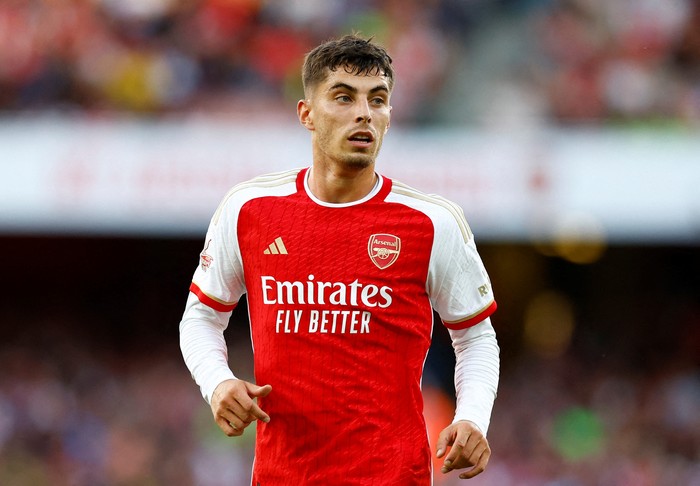 Kai Havertz FILE PHOTO: Soccer Football - Friendly - Arsenal v AS Monaco - Emirates Stadium, London, Britain - August 2, 2023 Arsenal's Kai Havertz during the match Action Images via Reuters/Peter Cziborra/File Photo