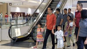 Potret Jokowi Bawa 3 Cucu Jalan-jalan ke Mal di Medan