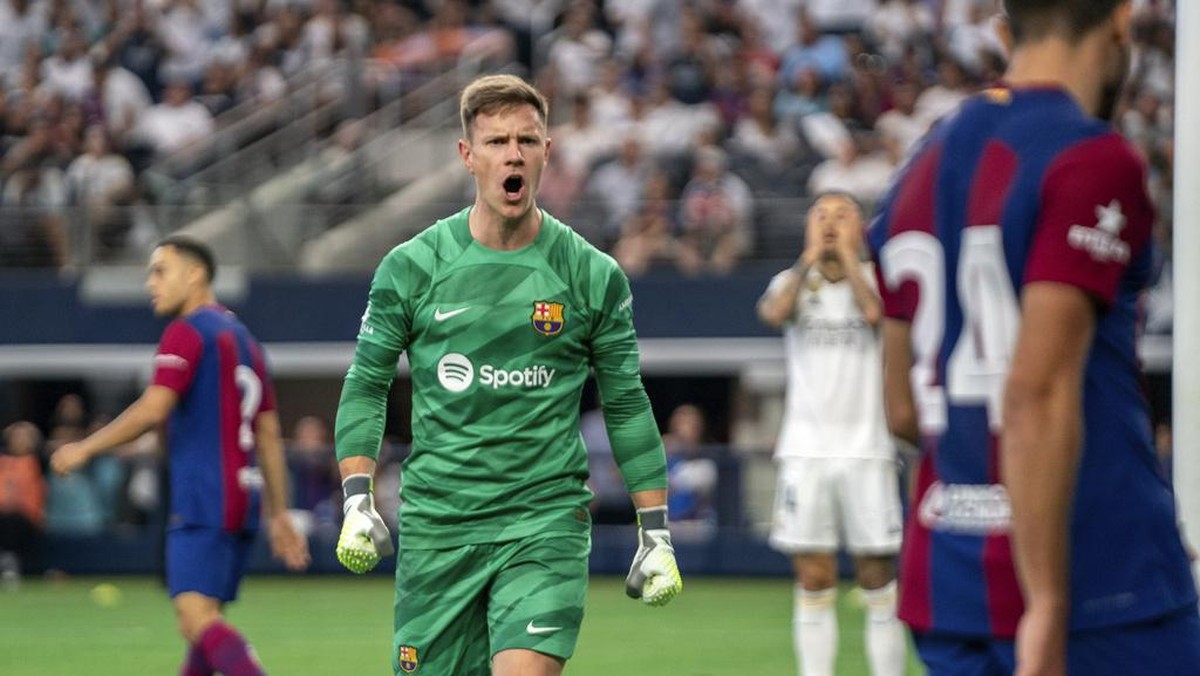 Marc-Andre Ter Stegen perpanjang kontrak di Barcelona (AP/Jeffrey McWhorter)