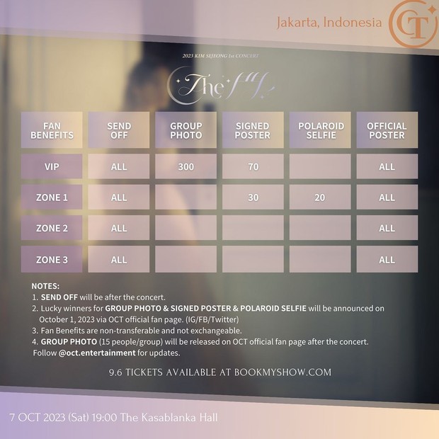 Potret benefit konser Kim Se Jeong 'The Door' di Jakarta/ Foto: instagram.com/oct.entertainment Potret benefit konser Kim Se Jeong 'The Door' di Jakarta