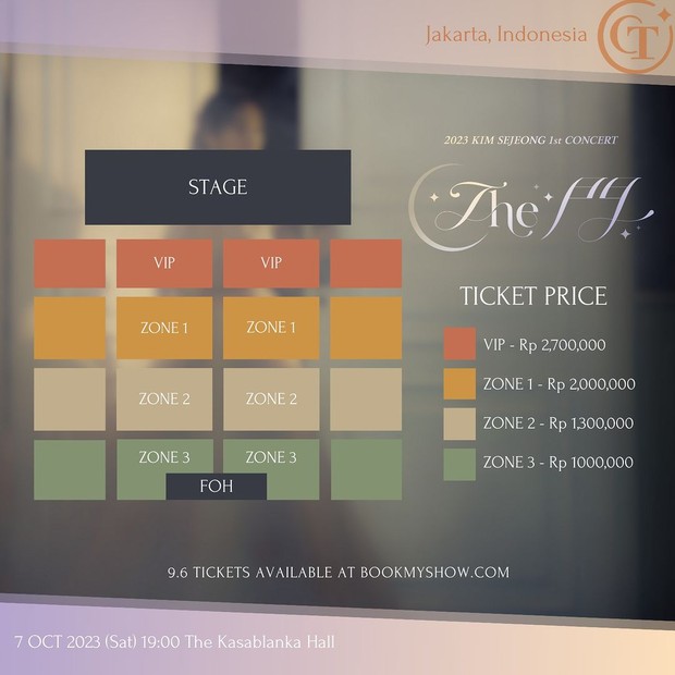 Potret pricelist dan tiket Kim Se Jeong 'The Door' di Jakarta/ Foto: instagram.com/oct.entertainment Potret pricelist dan tiket Kim Se Jeong 'The Door' di Jakarta