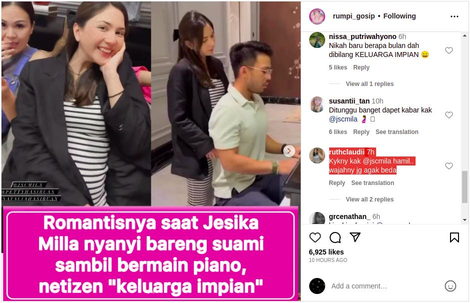 Unggahan soal Jessica Mila