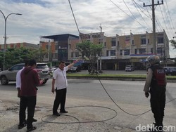 Polisi Usut soal Kabel Menjuntai di Pekanbaru Bikin Leher 2 Pelajar Tersayat