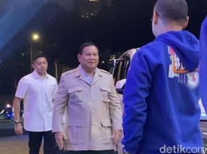 Prabowo dan Erick Thohir Hadiri Acara HUT PAN di Hotel Sultan