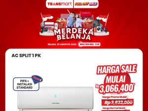 Transmart Full Day Sale Banting Harga, AC 1 PK Mulai dari Rp 3,06 Juta!