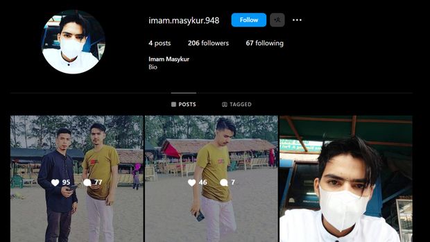 Akun Instagram diduga milik Imam Masykur