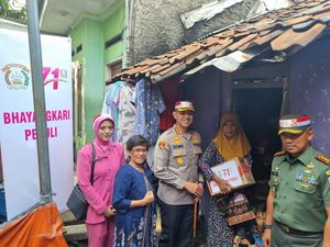 Polresta Bogor Kota dan TNI Gelar Baksos, Bagikan 1 Ton Beras hingga Sembako