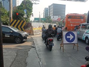 Penampakan Proyek Galian di Pondok Pinang Jaksel yang Bikin Macet