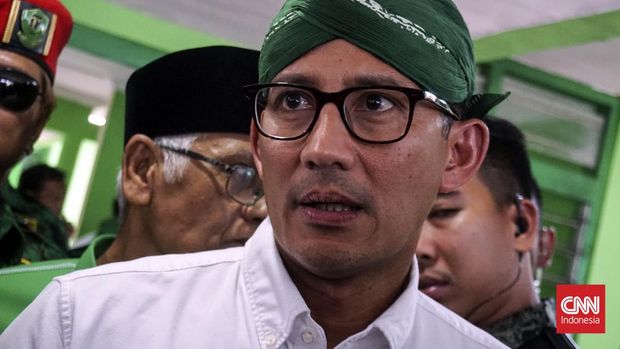 Ketua Bappilu PPP Sandiaga Uno di Kantor DPW PPP DIY, Kota Yogyakarta, Selasa (29/8).