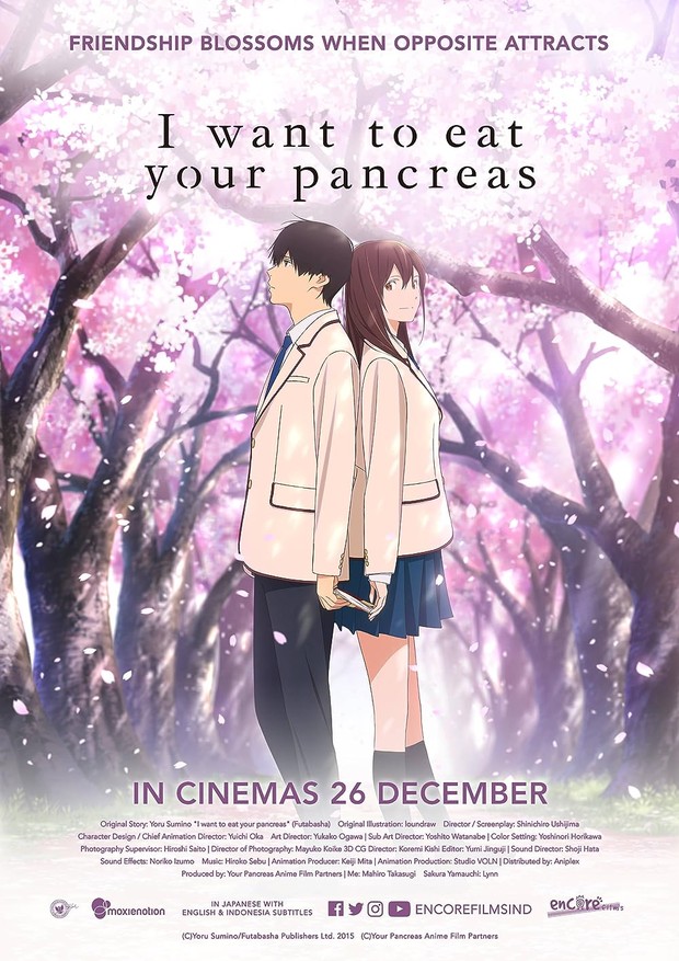 Film anime I Want to Eat Your Pancreas (2018)/ Foto: Studio VOLN