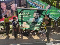 Alat Peraga Kampanye Liar di Kota Malang Kembali Ditertibkan