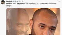 Banyak yang menyindir Chelsea dan Liverpool bakal jadi underdog di musim 2023/2024. Padahal lolos saja tidak, bagaimana mau bersaing? (Foto: Twitter @DestUTD)