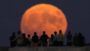 Potret Fenomena Super Blue Moon di Langit Berbagai Negara