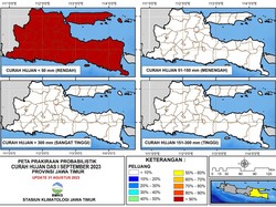 BMKG Prakirakan Curah Hujan di Jatim September 2023 Masih Rendah