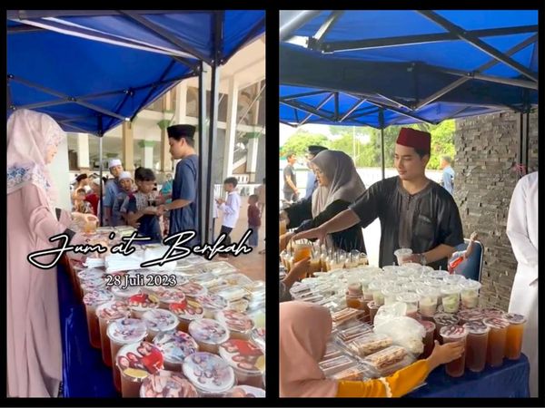 Alvin Faiz Saat Masak Seblak hingga Bagi-bagi Makanan di Jumat Berkah