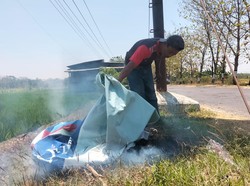 Baliho Anies-AHY di Sragen Diturunkan dan Dibakar